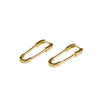 Korea Design Jewelry Simple Metal Pin Metal hoop Earrings Girls Christmas Gifts Women's Daily Work Accessories