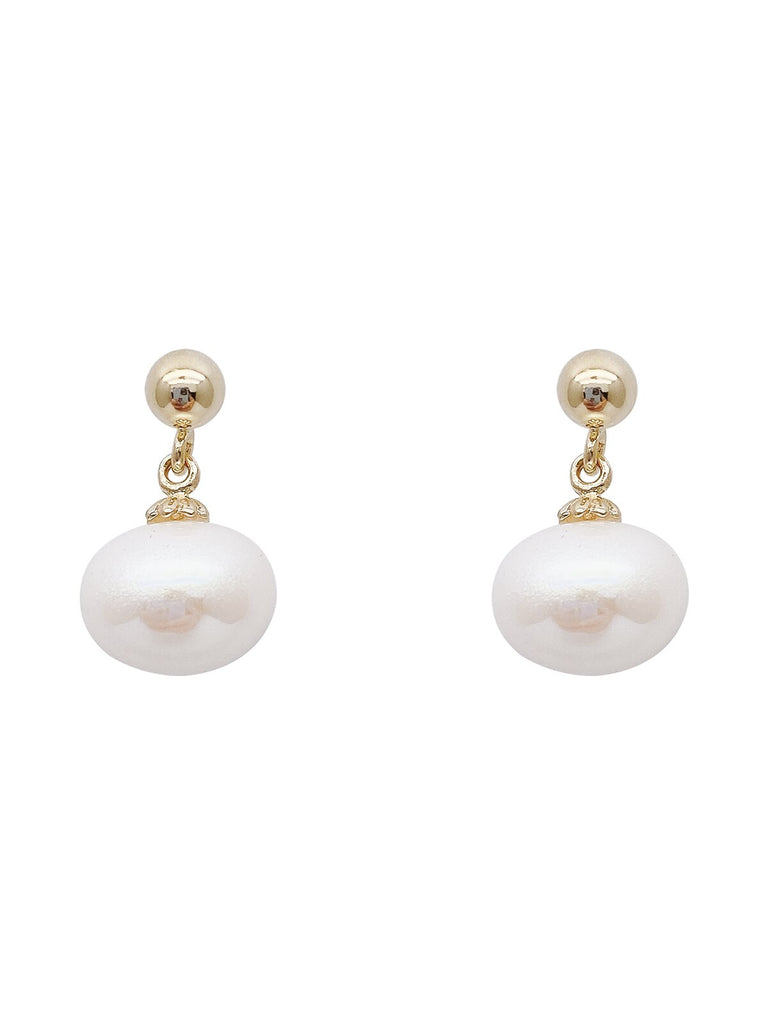Korea Design Jewelry Simple Pearl Pendant Earrings Elegant Women Daily Work Accessories
