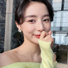 Korea Design Jewelry Simple White Paint Twisted Pearl Earrings Elegant Women's Daily Work Accessories