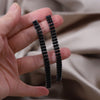 Korea Design Jewelry Square  Black Zircon Long Tassel Earrings Elegant Women's Party Accessories