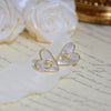 Korea Design Jewelry Sweet Camellia Love Shell Earrings Simple Women's Daily Work Accessories
