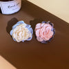 Korea Design Jewelry Sweet Colorful Cloth Flower Earrings Elegant Women Summer Style Beach Party Earrings