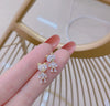 Korea Design Jewelry Sweet Zircon Smart Bear Earrings Girls Unusual Gifts Women's Party Earrings