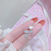 Korea Design Jewelry Sweet Zircon Smart Bear Earrings Girls Unusual Gifts Women's Party Earrings