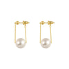 Korea Design Jewelry White Pearl Simple Earrings Elegant Women's Everyday All-match Earrings