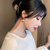 Korea Design Jewelry White Pearl Simple Earrings Elegant Women's Everyday All-match Earrings
