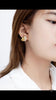 Korea Design Trendy Jewelry Square Zircon Cross Metal Earrings Elegant Urban Women's Daily Work Accessories
