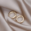 Korea Jewelry 14K Gold plated Simple Geometry Black Zircon Metal Earrings Elegant Women's Daily Work Accessories
