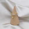 Korea Jewelry 14K Real Gold plating Exquisite AAA Zircon Multilayer Chain Bead Rings Elegant Women's Daily Work Ring