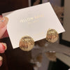 Korea Jewelry Europe America Exaggerated Design Brushed Metal Simple Earrings Gothic Girl Simple Accessories Women