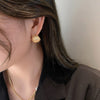 Korea Jewelry Europe America Exaggerated Design Brushed Metal Simple Earrings Gothic Girl Simple Accessories Women