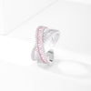 Korea Jewelry Exquisite 14K Real Gold Plated AAA Zircon Ring Elegant Women's Opening Adjustable Wedding Gift