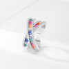 Korea Jewelry Exquisite 14K Real Gold Plated AAA Zircon Ring Elegant Women's Opening Adjustable Wedding Gift