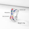 Korea Jewelry Exquisite 14K Real Gold Plated AAA Zircon Ring Elegant Women's Opening Adjustable Wedding Gift