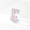 Korea Jewelry Exquisite 14K Real Gold Plated AAA Zircon Ring Elegant Women's Opening Adjustable Wedding Gift