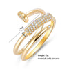 Korea Jewelry Exquisite 18K Real Gold Plated AAA Zircon Ring Elegant Women's Opening Adjustable Wedding Gift