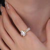 Korea Jewelry Exquisite 18K Real Gold Plated AAA Zircon Ring Elegant Women's Opening Adjustable Wedding Gift