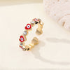 Korea Jewelry Exquisite 18K Real Gold Plated AAA Zircon Ring Elegant Women's Opening Adjustable Wedding Gift