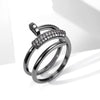Korea Jewelry Exquisite 18K Real Gold Plated AAA Zircon Ring Elegant Women's Opening Adjustable Wedding Gift
