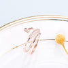 Korea Jewelry Exquisite 18K Real Gold Plated AAA Zircon Ring Elegant Women's Opening Adjustable Wedding Gift