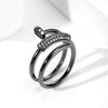 Korea Jewelry Exquisite 18K Real Gold Plated AAA Zircon Ring Elegant Women's Opening Adjustable Wedding Gift