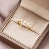 Korea Jewelry Exquisite 18K Real Gold Plated AAA Zircon Ring Elegant Women's Opening Adjustable Wedding Gift