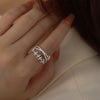 Korea Jewelry Exquisite Copper Inlaid Zircon Smart Rotatable Bead Rings  Women's Opening Prom Party Rings