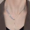 Korea Jewelry  High Sense Zircon Wheat Ear Necklace Sexy Women Stretchable Adjustable Necklace Accessories