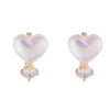 Korea Jewelry Sweet Love Colorful Mermaid Ji Pearl Zircon Earrings Sweet Girl Gifts Women's Daily Work Accessories