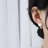 Korea Jewelry Sweet Love Colorful Mermaid Ji Pearl Zircon Earrings Sweet Girl Gifts Women's Daily Work Accessories