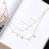 Korea Personality Concise Double-deck Necklace Moon Stars Short Money Circle Ball Clavicle Chain Jewelry