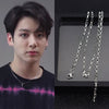 Korea Steel Jewelry 316l Stainless Steel Chain Necklace men's silver color Necklace Hip Hop women Jewelry kpop