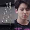 Korea Steel Jewelry 316l Stainless Steel Chain Necklace men's silver color Necklace Hip Hop women Jewelry kpop