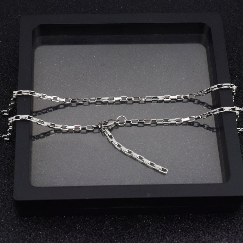 Korea Steel Jewelry 316l Stainless Steel Chain Necklace men's silver color Necklace Hip Hop women Jewelry kpop