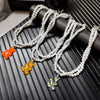 Korea Transparent Resin Bear Double Layered Pearl Beaded Necklace For Women Candy Gummy Bear String Bead Choker Girl Y2K Jewelry