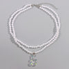 Korea Transparent Resin Bear Double Layered Pearl Beaded Necklace For Women Candy Gummy Bear String Bead Choker Girl Y2K Jewelry