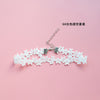 Korea White Daisy Sun Flower Lace Fabric Fairy Neckband Jewelry Flower Collar Necklace Choker Clavicle Chain Necklace Female