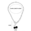 Korea Wild Hip-hop Rock Net Red Choker Necklace Black Cherry Necklace Female Ins Dark Girl Clavicle Chain Jewelry Female