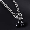 Korea Wild Hip-hop Rock Net Red Choker Necklace Black Cherry Necklace Female Ins Dark Girl Clavicle Chain Jewelry Female