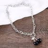 Korea Wild Hip-hop Rock Net Red Choker Necklace Black Cherry Necklace Female Ins Dark Girl Clavicle Chain Jewelry Female