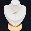 Korea Zircon Bow Necklace for Women Short Sweet Delicate Clavicle Chain Choker Party Trend  Jewelry Girls Gifts