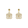 Korea jewelry square zircon earrings  compact elegant crystal earrings for women gift