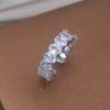 Korea's design jewelry  copper inlaid large zircon shiny ring opening can be adjusted female index finger ring