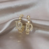 Korea's newly designe jewelry 14K gold plating letter D semicircle earring simple elegant women's daily work accessories