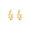 Korea's newly designe jewelry 14K gold plating letter D semicircle earring simple elegant women's daily work accessories