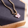 Korean Acrylic Colorful Butterfly Pendants Necklaces for Women Simple Style Crystal Necklace  Jewelry Accessories