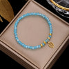 Korean Bohemian Crystal Beads Rope Bracelets For Women Girls Heart Bow Leaf Pendant Charm Wrap Bracelet Pulseira Feminina