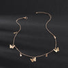 Korean Boho Butterfly Women Necklace Choker Jewelry Accessories Gold Color Chain Pendant Lady Summer Girls Gift 2021