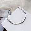 Korean Bright Diamond Necklace Temperament Double Women Necklace Simple Chain Chocker 1635