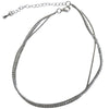 Korean Bright Diamond Necklace Temperament Double Women Necklace Simple Chain Chocker 1635